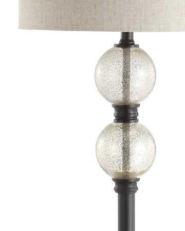January 60" Glass/Metal LED Floor Lamp - JONATHAN Y